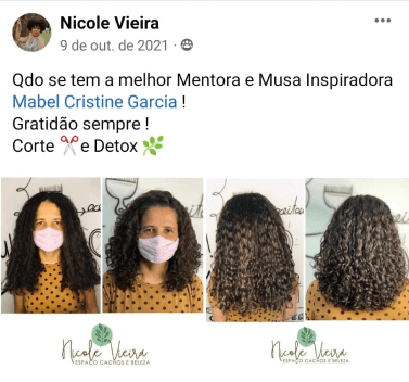 Depoimento Nicole Vieira sobre o curso da comunidade dos cachos